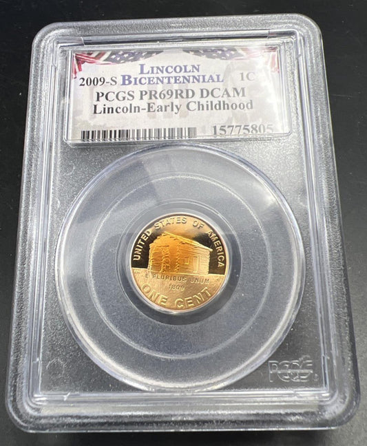 2009 S 1c Lincoln Bicentennial Commemorative Childhood Cent Coin PR69 DCAM PCGS