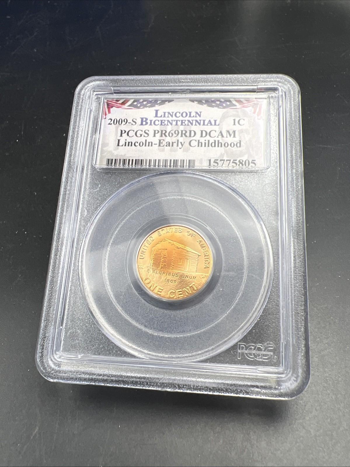 2009 S 1c Lincoln Bicentennial Commemorative Childhood Cent Coin PR69 DCAM PCGS