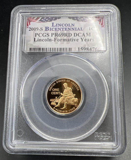 2009 S 1c Lincoln Bicentennial Commemorative Formative Cent Coin PR69 DCAM PCGS