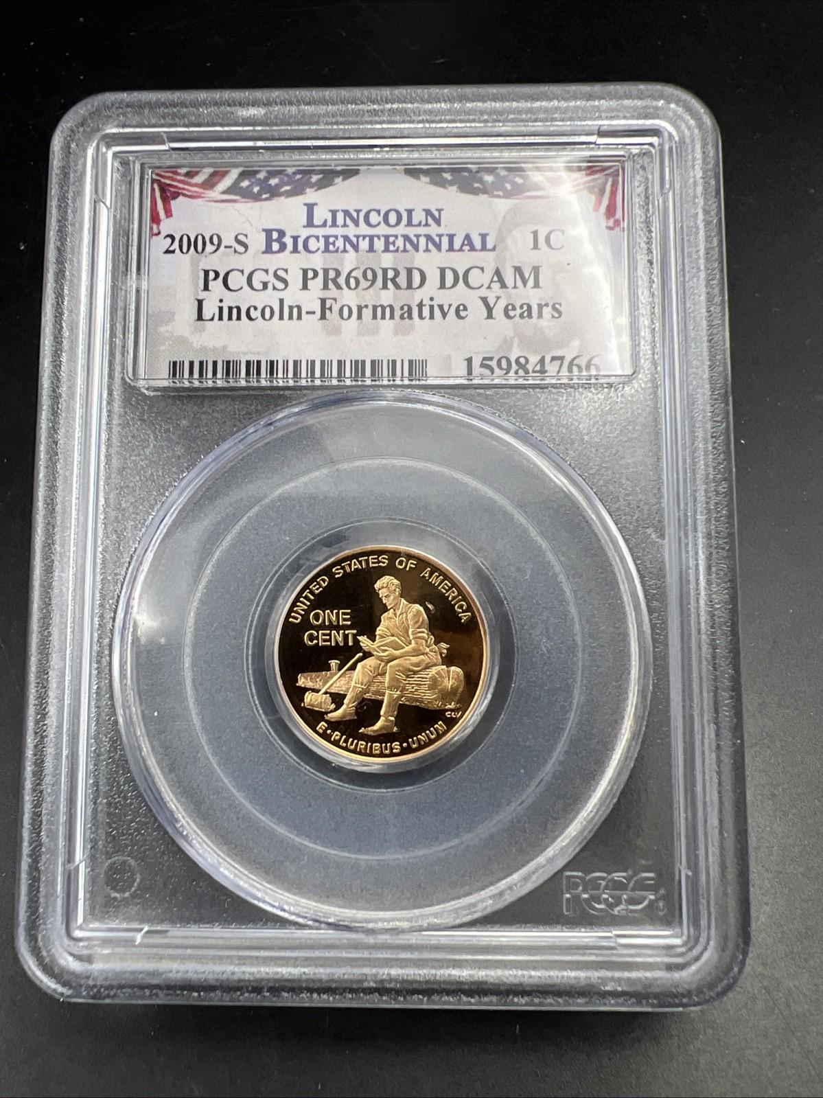 2009 S 1c Lincoln Bicentennial Commemorative Formative Cent Coin PR69 DCAM PCGS