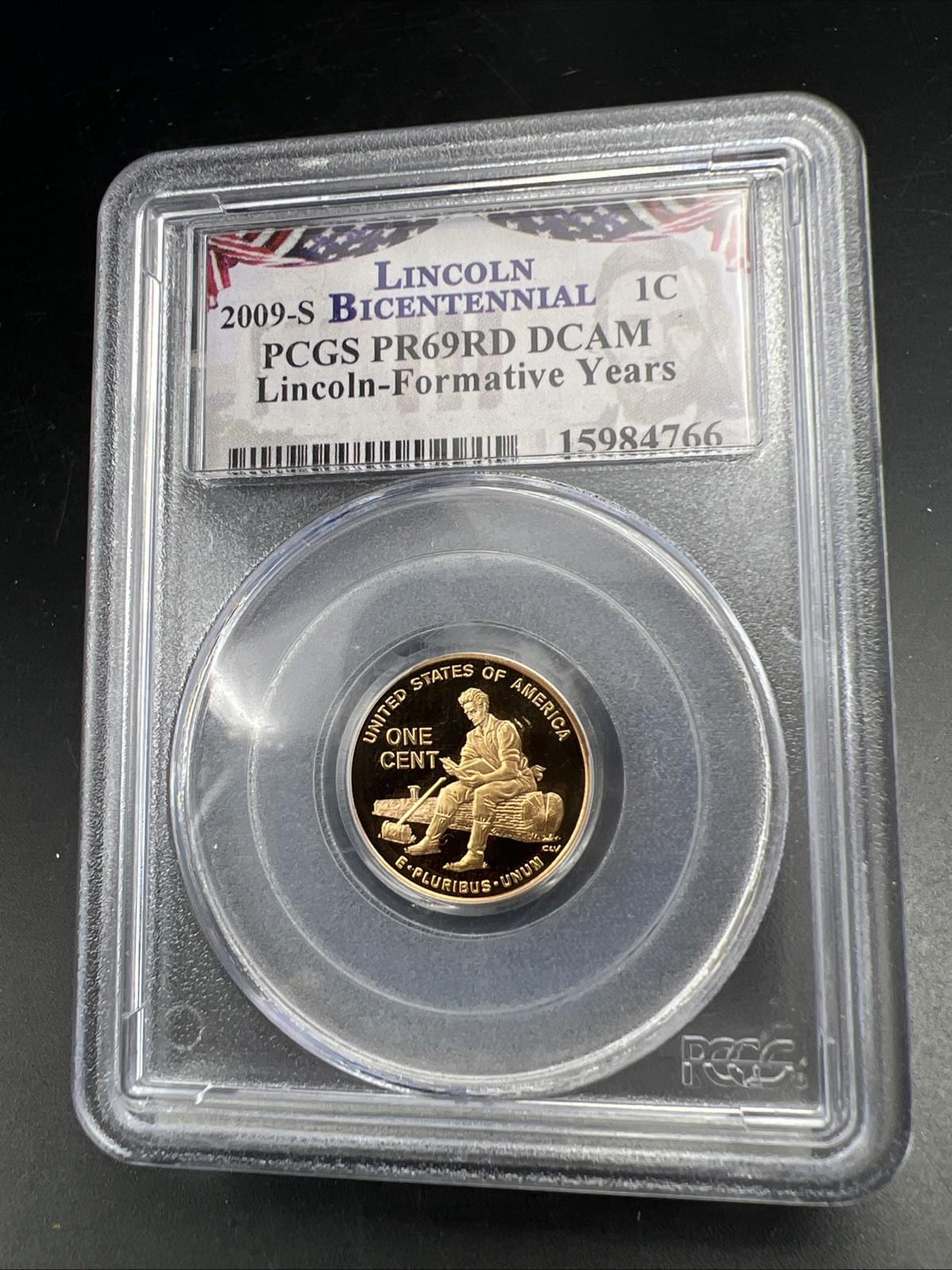 2009 S 1c Lincoln Bicentennial Commemorative Formative Cent Coin PR69 DCAM PCGS