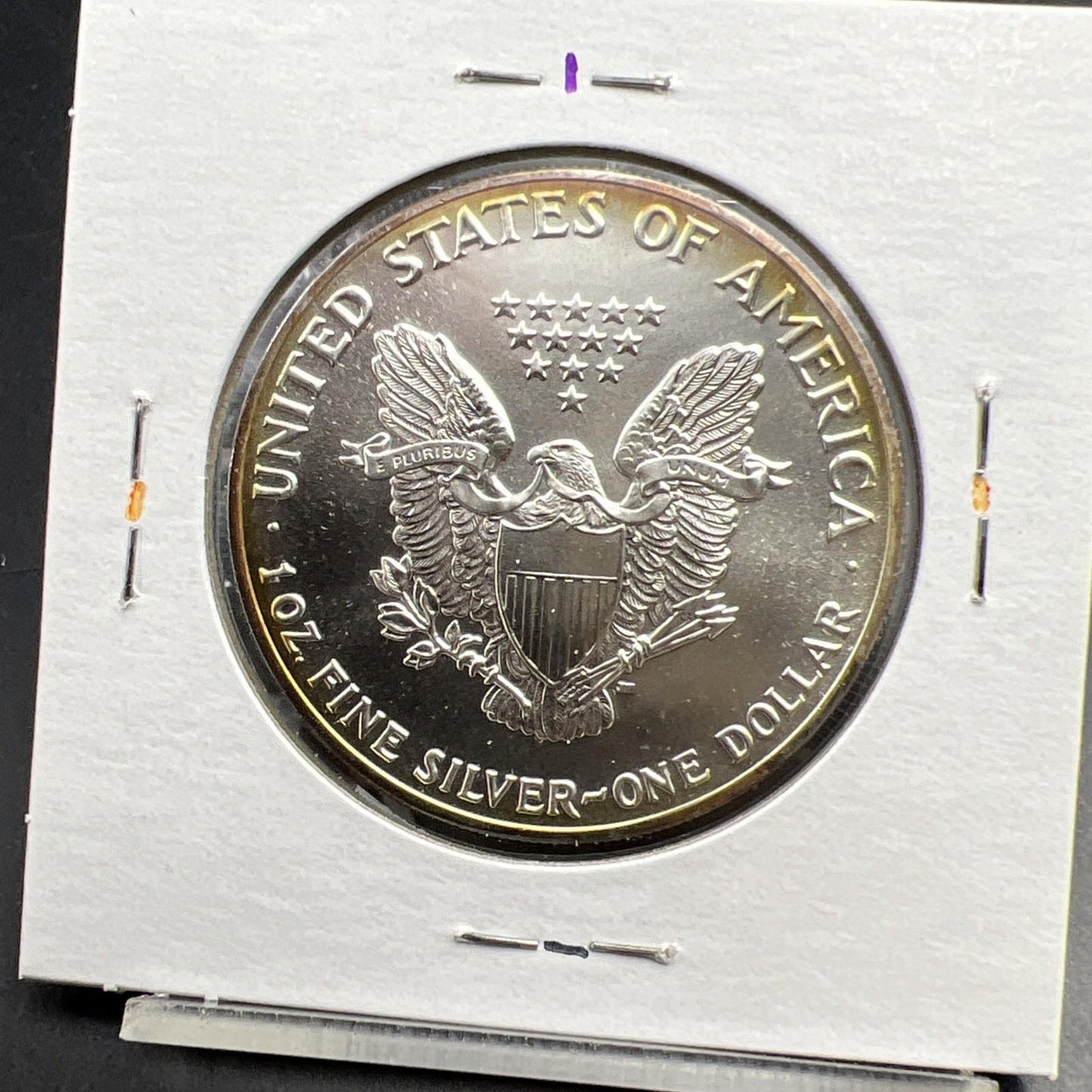 1989 1 Oz ASE American Silver Eagle Coin Gem BU UNC Nice Toning SKU#B