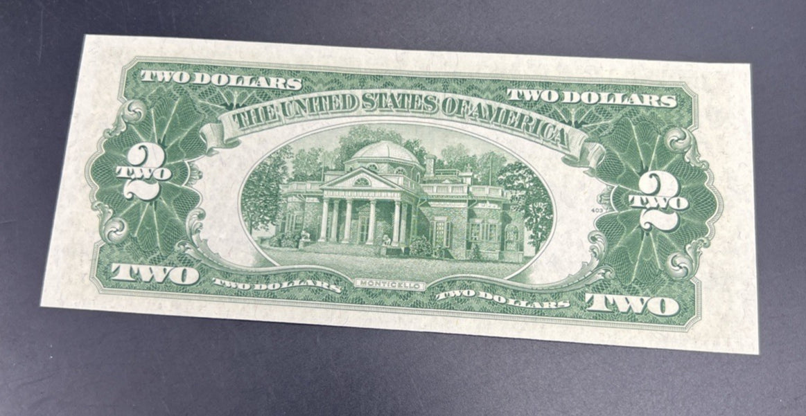 1953 B $2 Two Dollar USN United States Note CH UNC Red Seal Bill #116