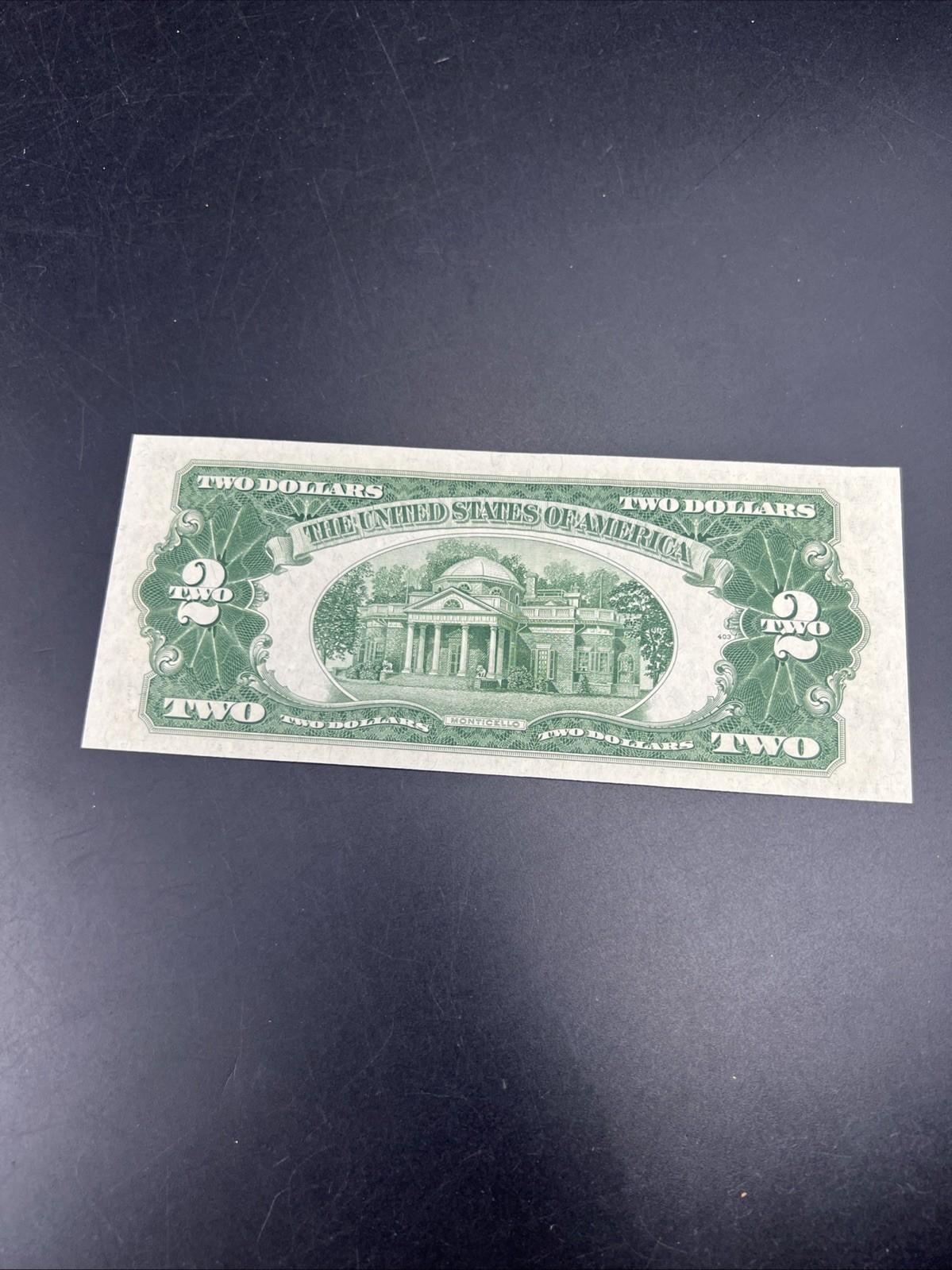 1953 B $2 Two Dollar USN United States Note CH UNC Red Seal Bill #116