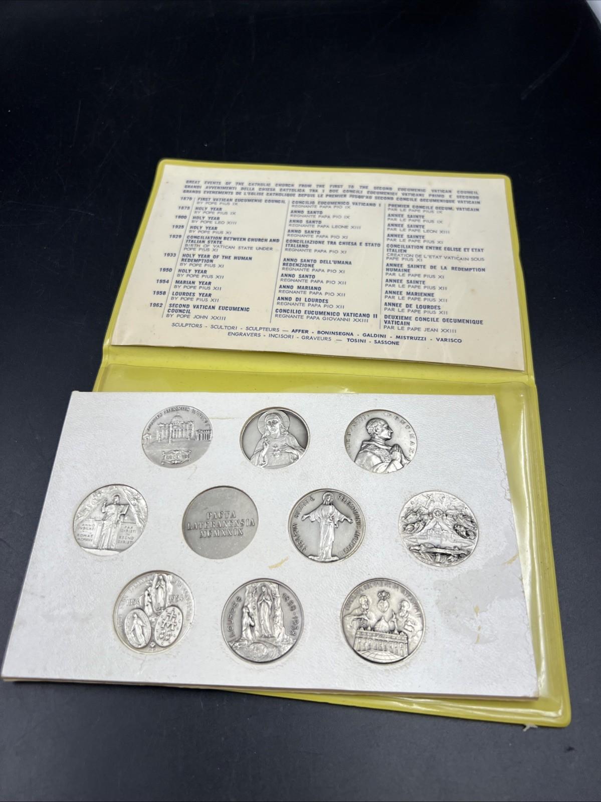 Great Events of the Catholic Church 10 Coin High Relief Medal Set in Folio
