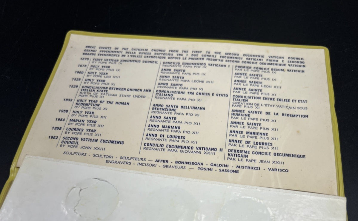 Great Events of the Catholic Church 10 Coin High Relief Medal Set in Folio