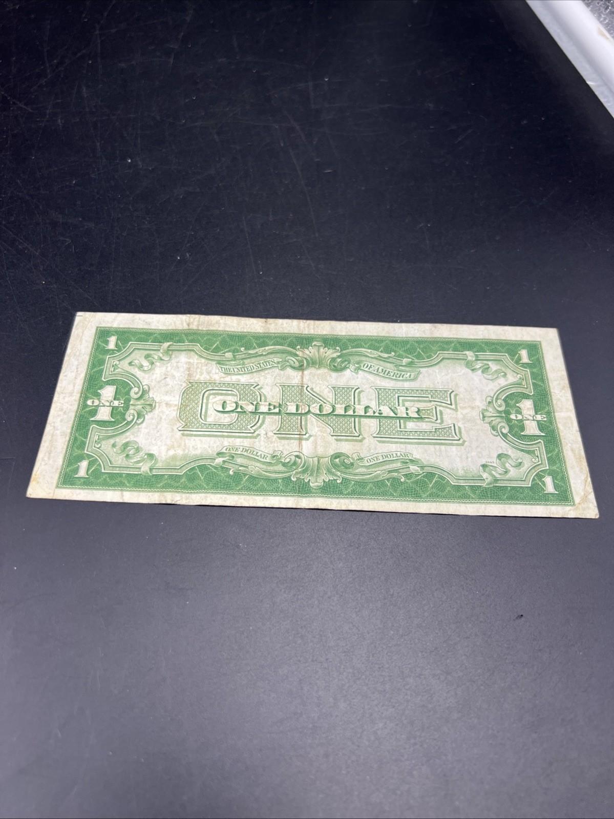 1928 A $1 One Dollar Funny Back US Silver Certificate Blue Seal Fine Circ #978