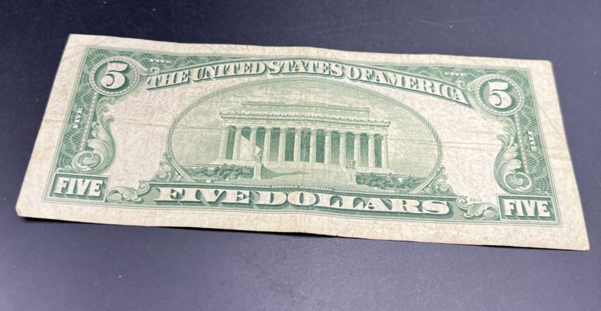 1950 B $5 FRN Federal Reserve Note VG Very Good Circ #799