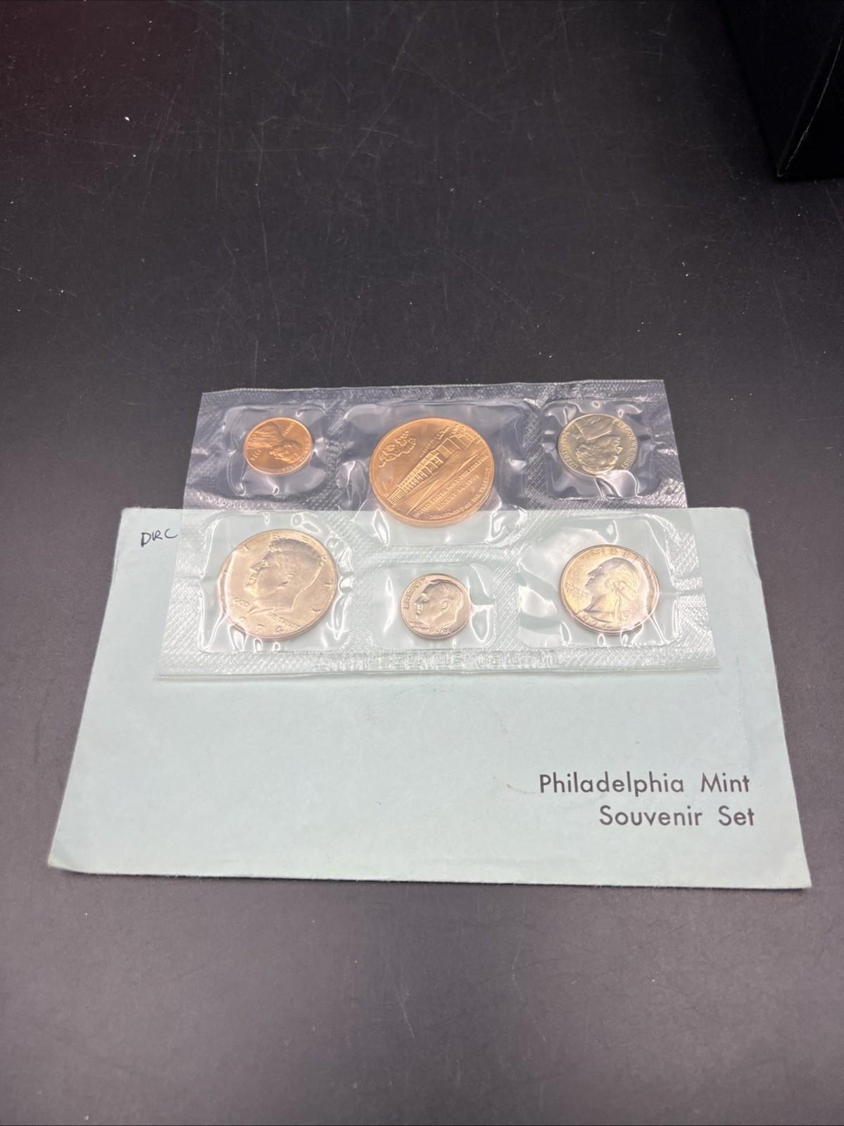 1974 P Denver Mint Souvenir Set Uncirculated Coins and Medal w/ used Envelope