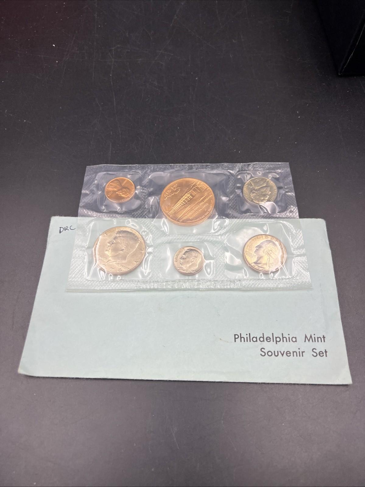 1974 P Denver Mint Souvenir Set Uncirculated Coins and Medal w/ used Envelope