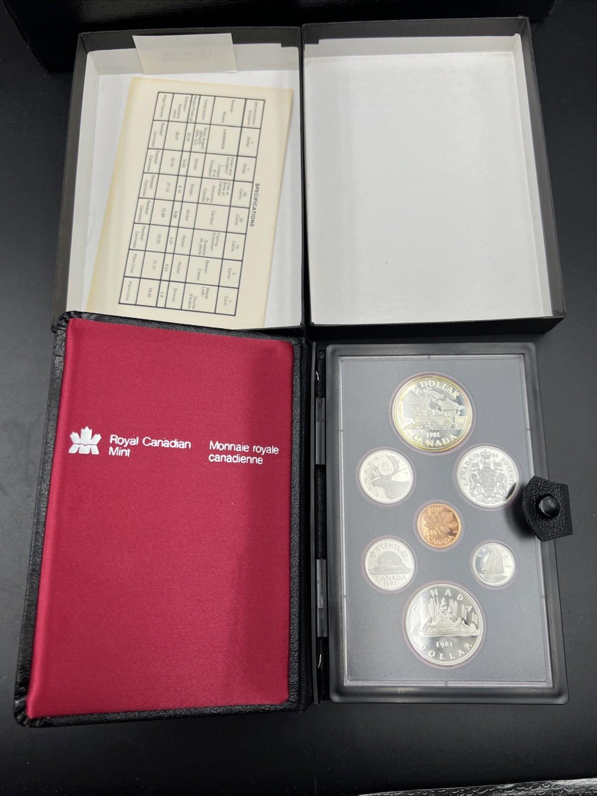 1981 Canada Double Dollar Proof Set Gem Uncirculated Coins Box & COA SKU#B