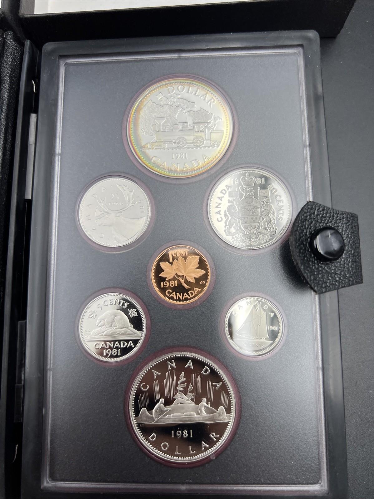 1981 Canada Double Dollar Proof Set Gem Uncirculated Coins Box & COA SKU#B