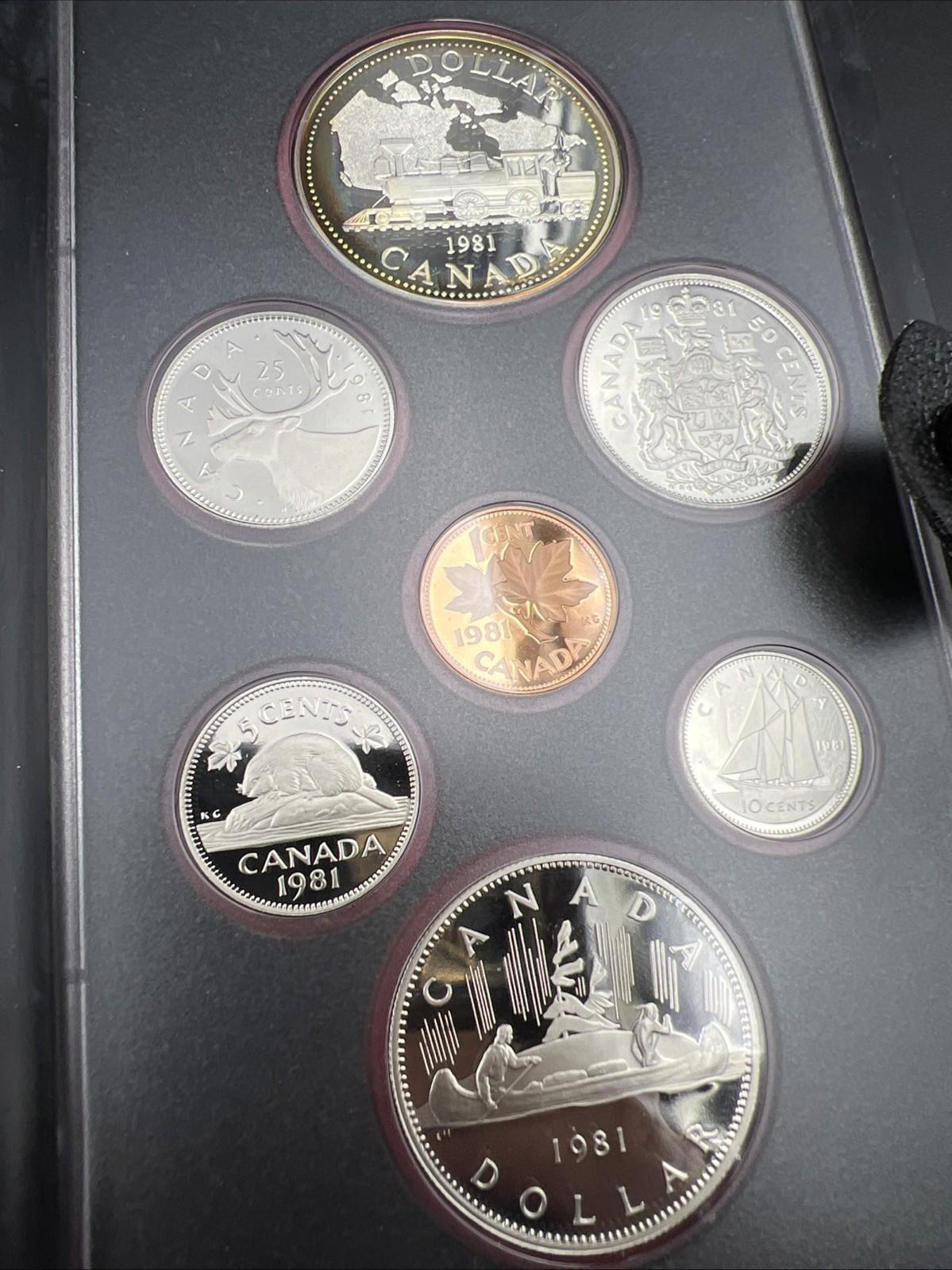 1981 Canada Double Dollar Proof Set Gem Uncirculated Coins Box & COA SKU#B