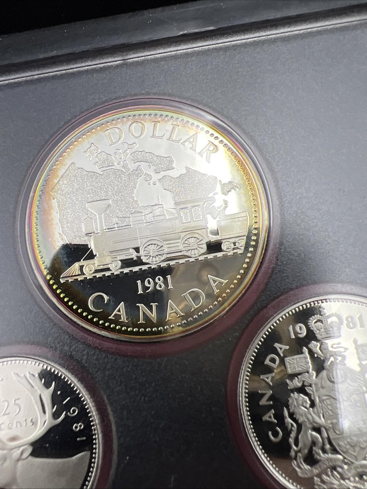 1981 Canada Double Dollar Proof Set Gem Uncirculated Coins Box & COA SKU#B