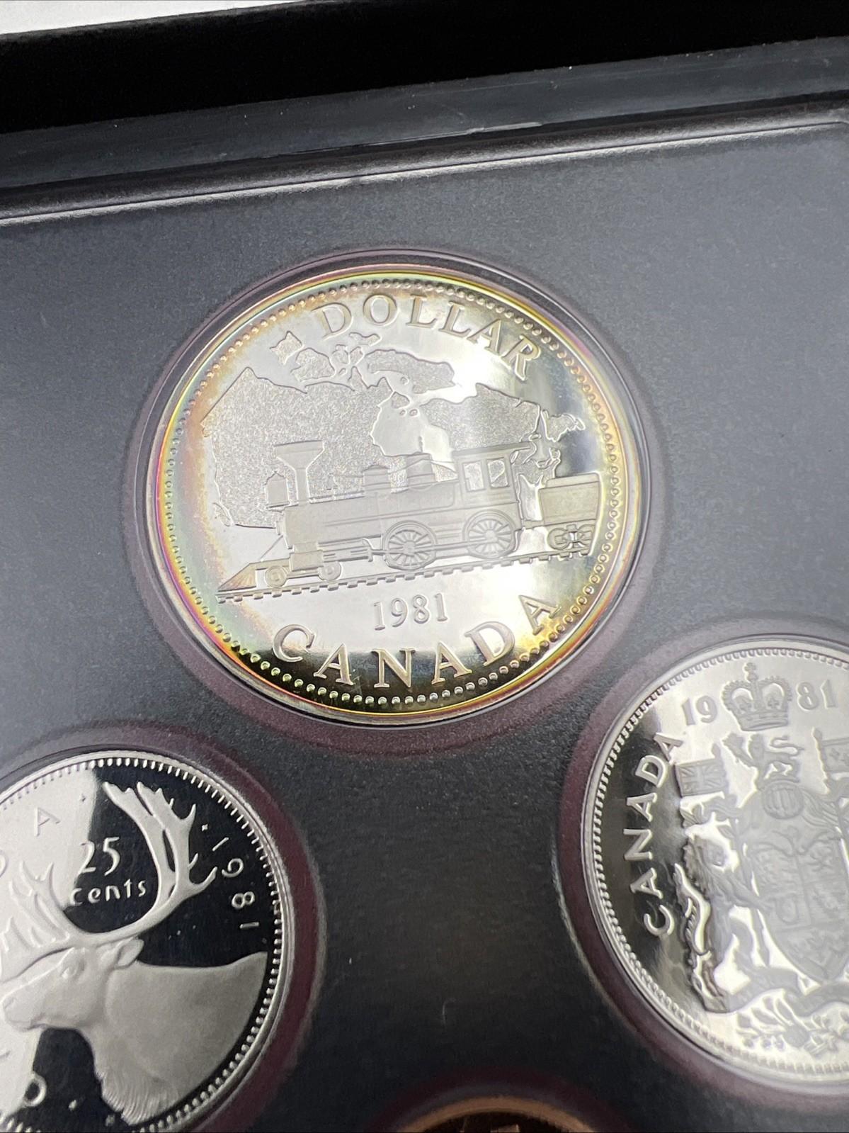 1981 Canada Double Dollar Proof Set Gem Uncirculated Coins Box & COA SKU#B