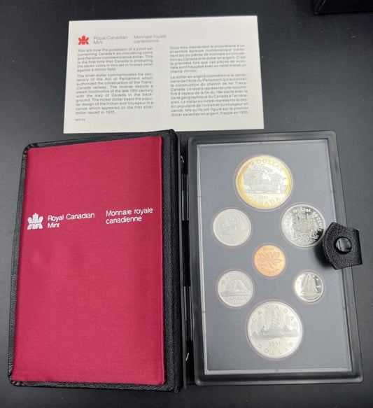 1981 Canada Double Dollar Proof Set Gem Uncirculated Coins NO Box SKU#B