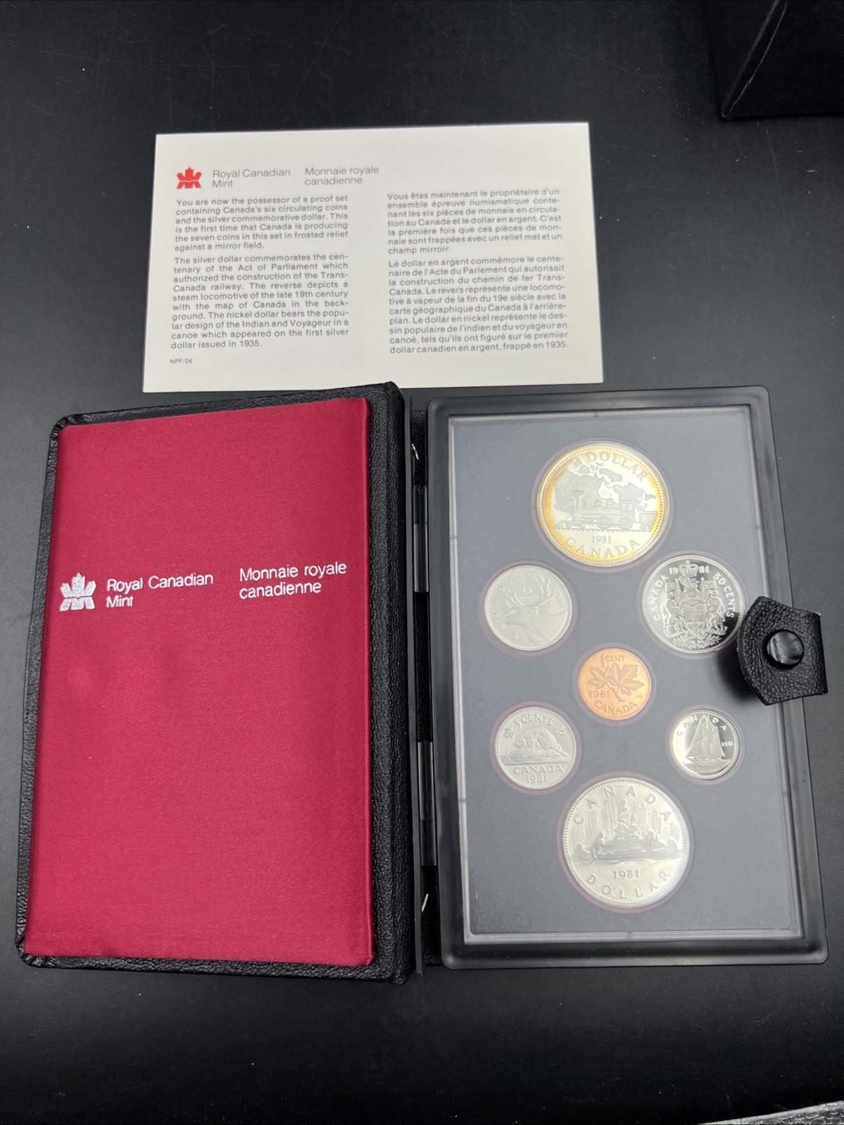 1981 Canada Double Dollar Proof Set Gem Uncirculated Coins NO Box SKU#B