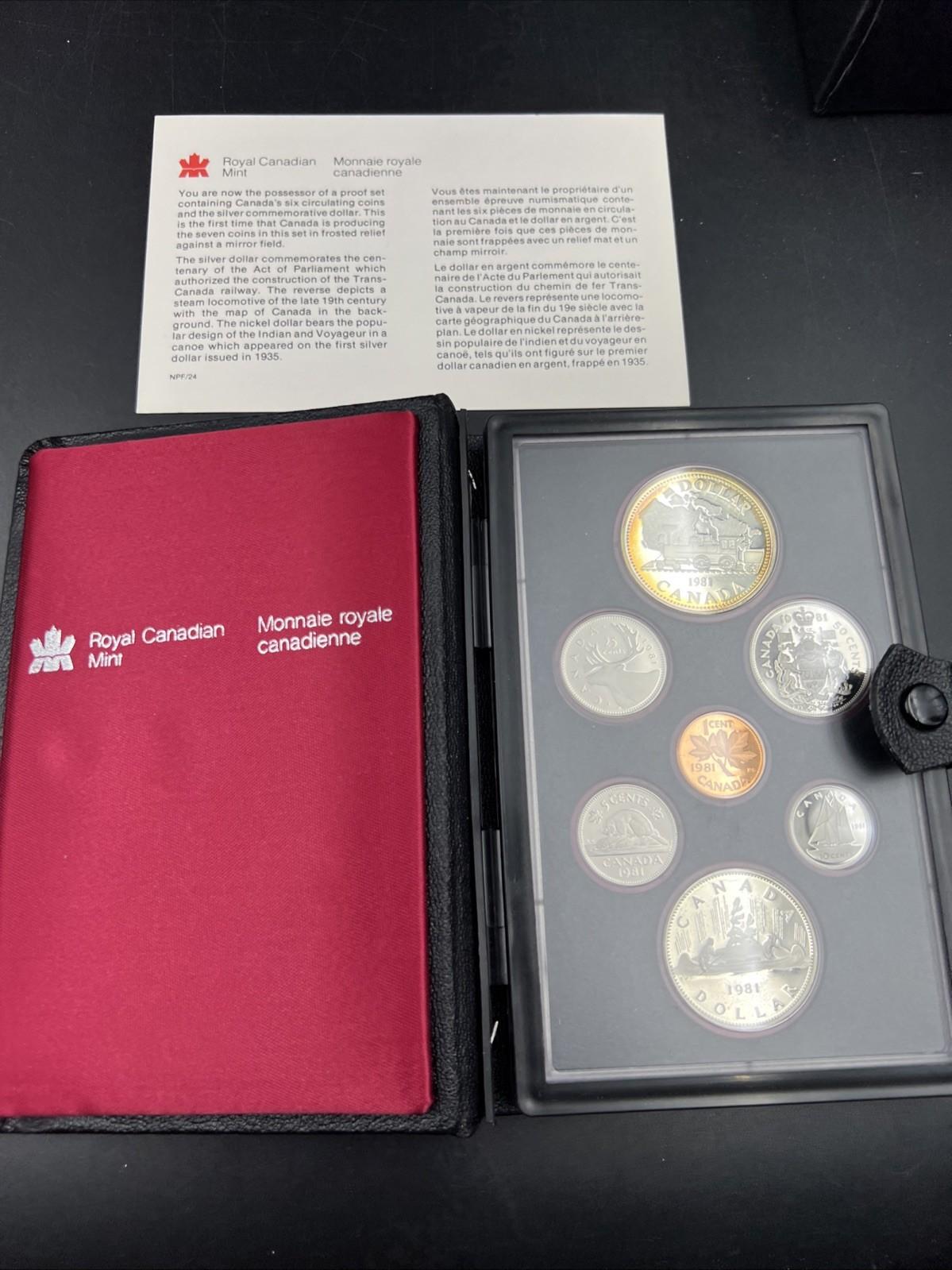 1981 Canada Double Dollar Proof Set Gem Uncirculated Coins NO Box SKU#B
