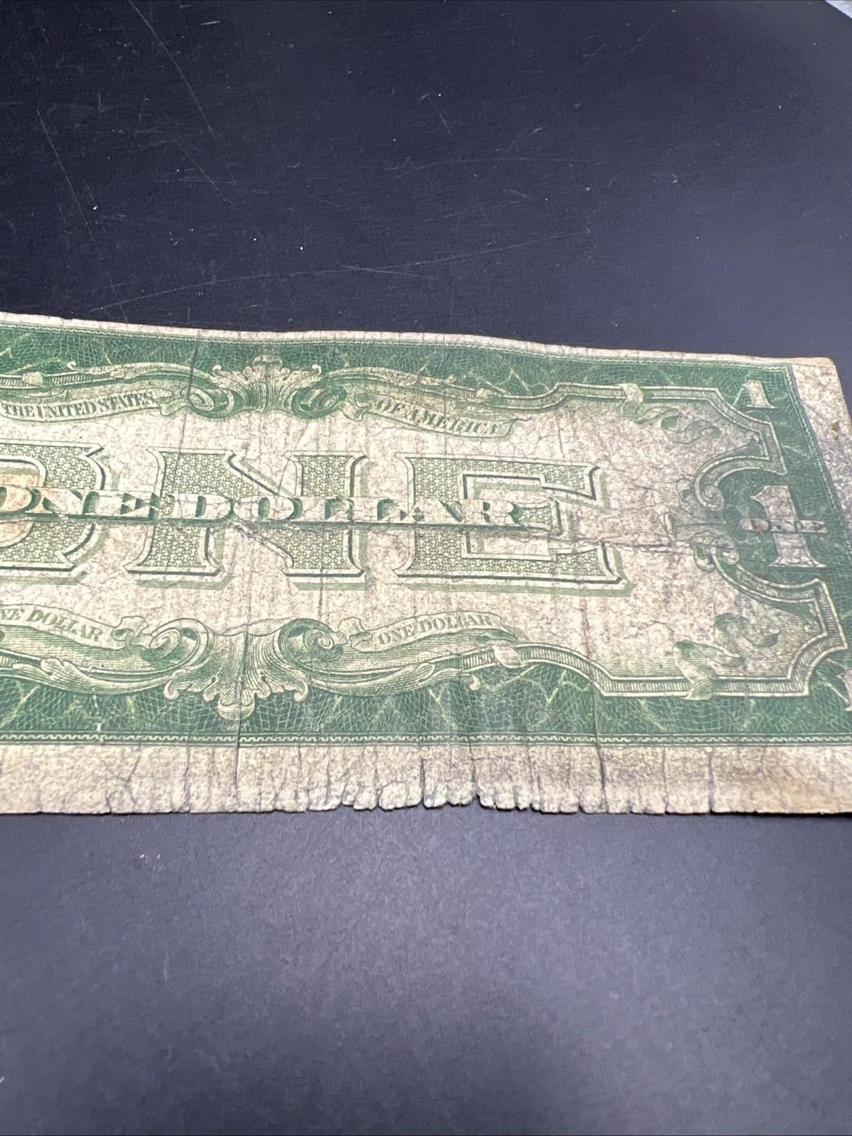 1928 $1 One Dollar Funny Back US Silver Certificate Blue Seal Cull Very Circ #91