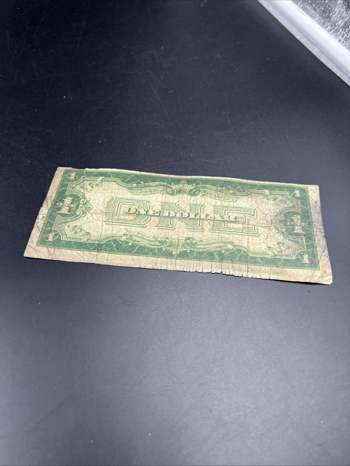 1928 $1 One Dollar Funny Back US Silver Certificate Blue Seal Cull Very Circ #91