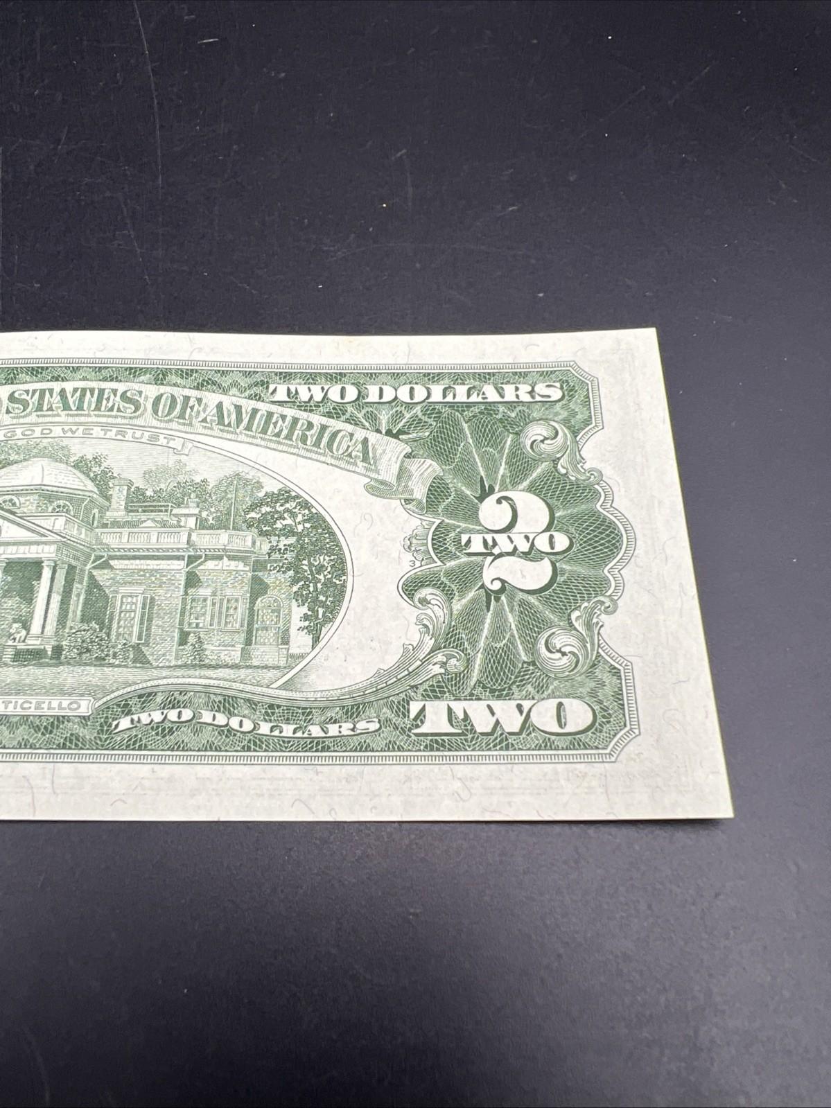 1963 $2 Two Dollar USN United States Note #111 CH UNC Neat Serial # Red Seal