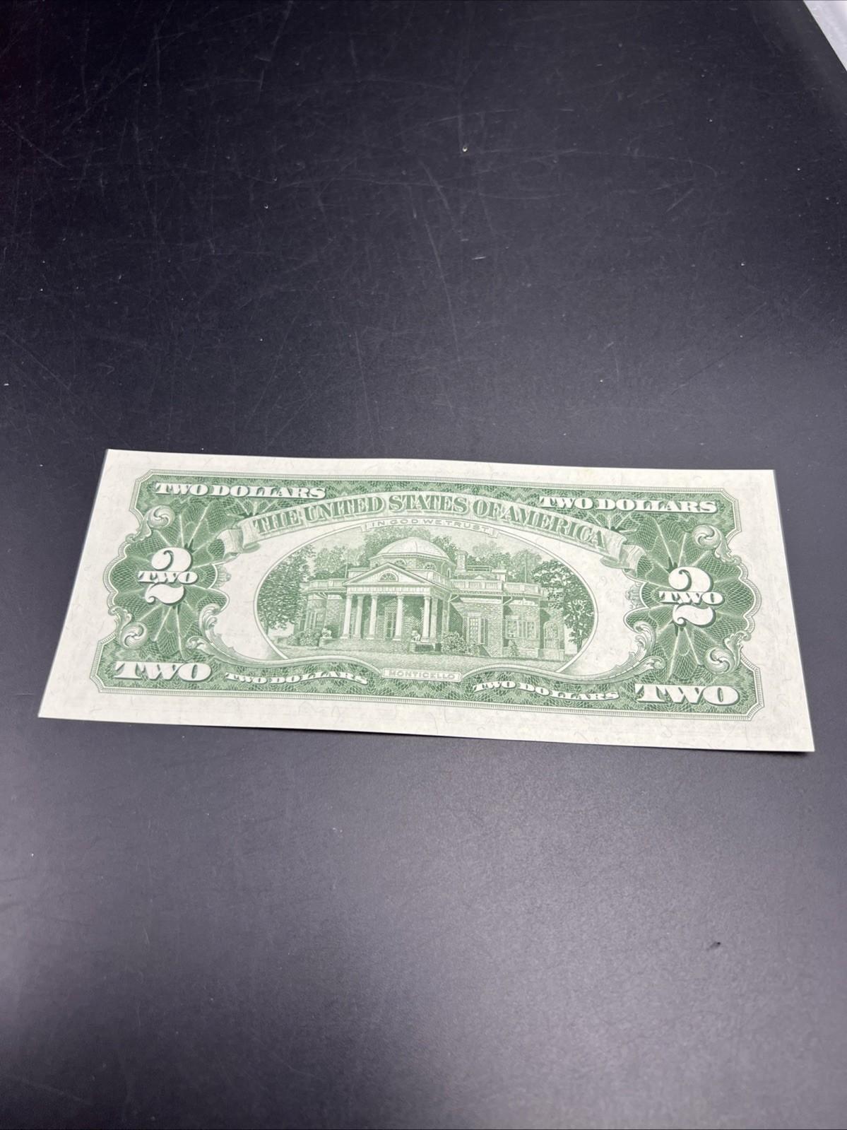 1963 $2 Two Dollar USN United States Note #111 CH UNC Neat Serial # Red Seal