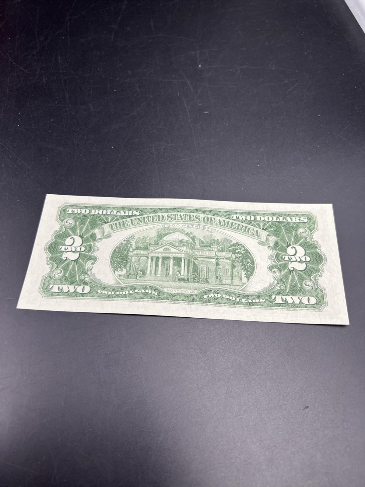 1963 $2 Two Dollar USN United States Note #111 CH UNC Neat Serial # Red Seal