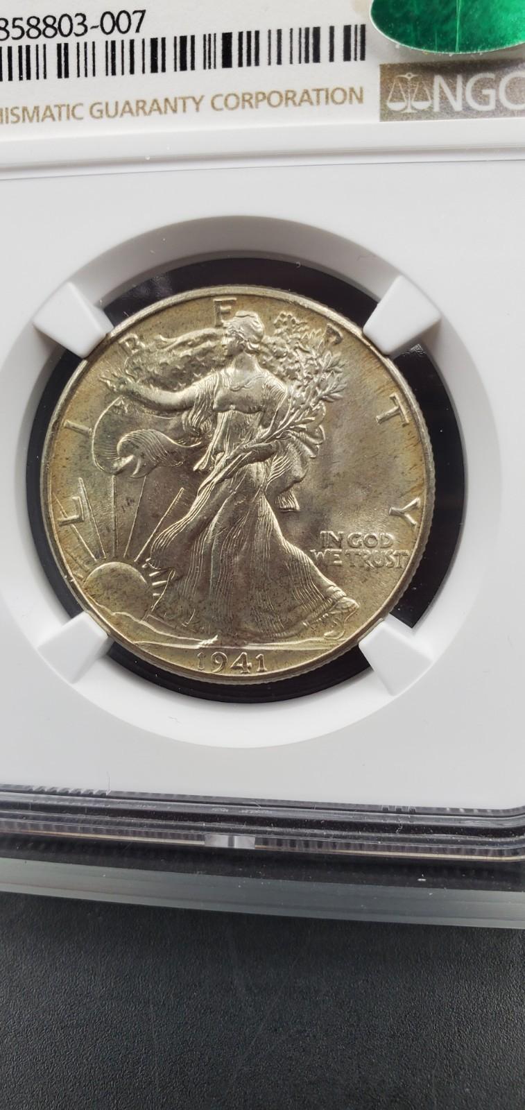 1941 P 50c Walking Liberty Half Dollar NGC MS67 + CAC