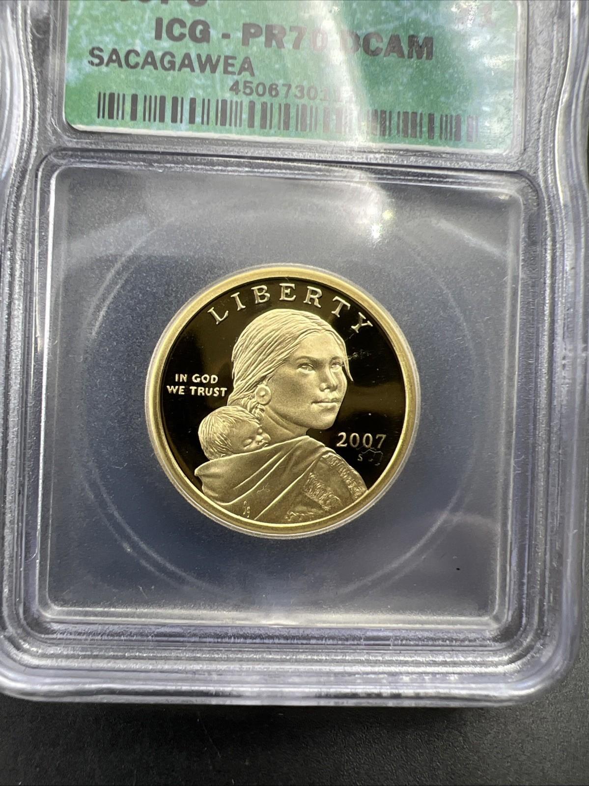 2007 S $1 Sacagawea Native Dollar Proof Coin PR70 DCAM ICG #111