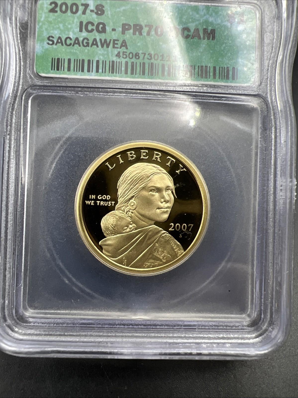 2007 S $1 Sacagawea Native Dollar Proof Coin PR70 DCAM ICG #111