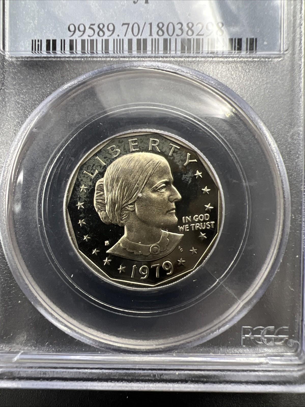 1979 S $1 SBA Susan B Anthony Dollar Coin PR70 DCAM Type 1 Variety Some Tone #89
