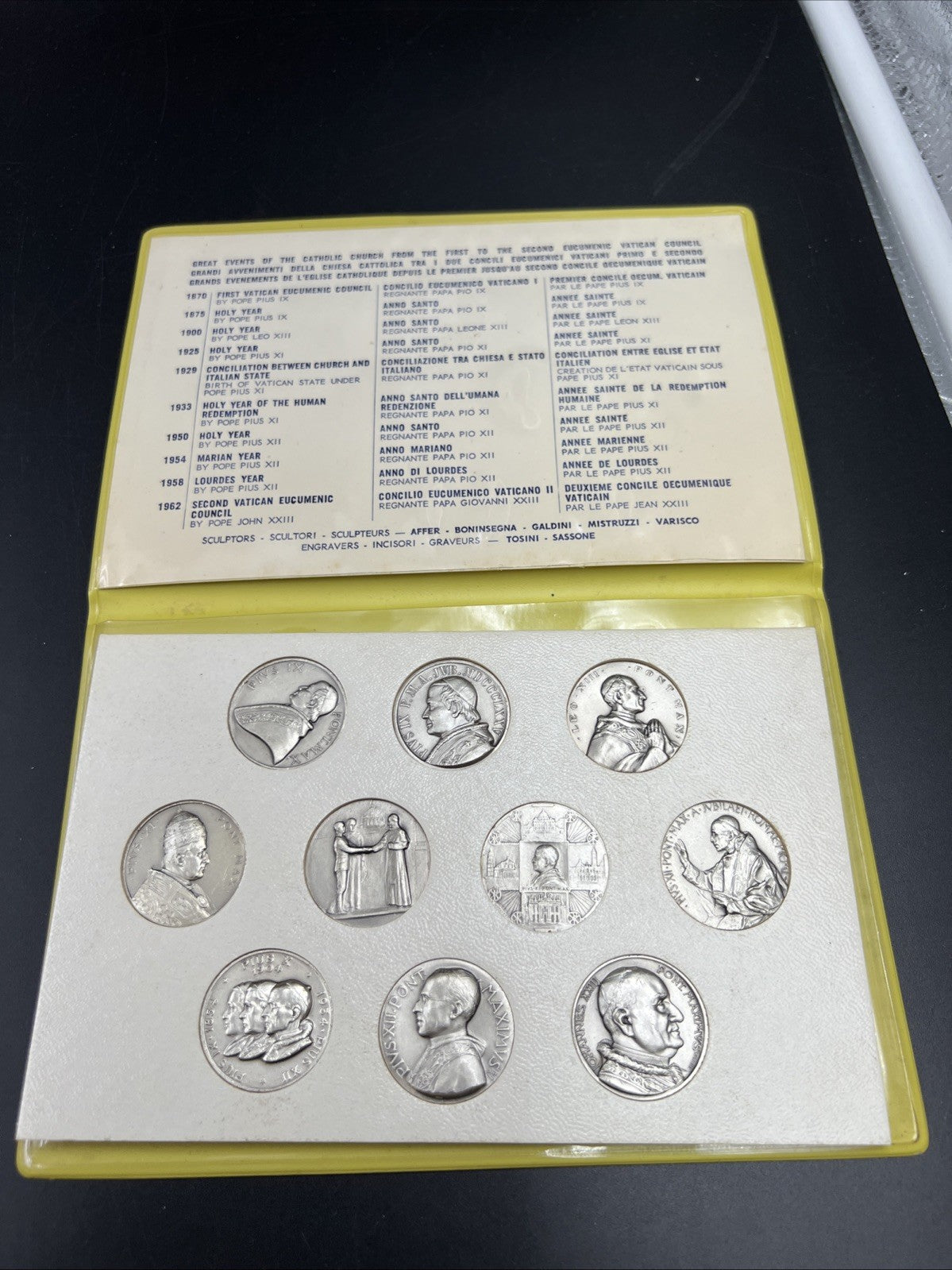 Great Events of the Catholic Church 10 Coin High Relief Medal Set in Folio SKU#B