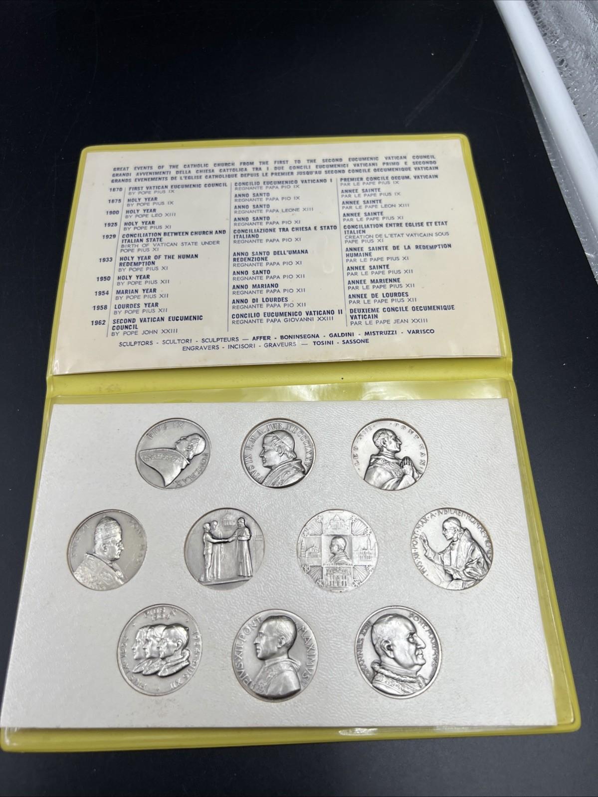 Great Events of the Catholic Church 10 Coin High Relief Medal Set in Folio SKU#B