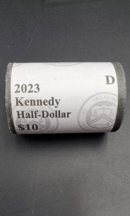 2023 D JFK 50c Kennedy Half Dollar U.S. Mint OBW Roll US 20 Coins BU UNC