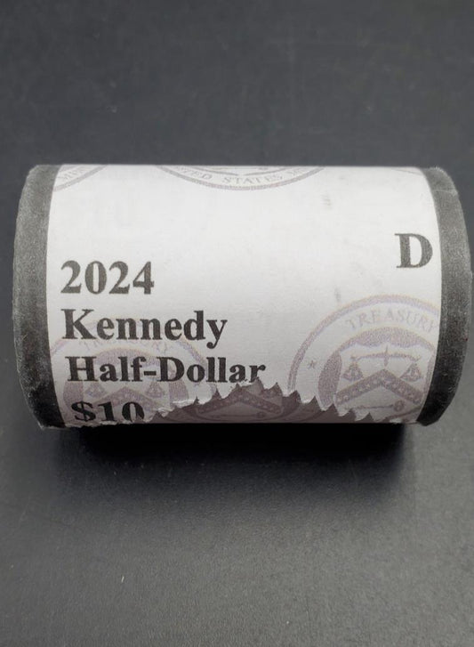 2024 D JFK 50c Kennedy Half Dollar US Mint OBW Roll US 20 Coins BU UNC