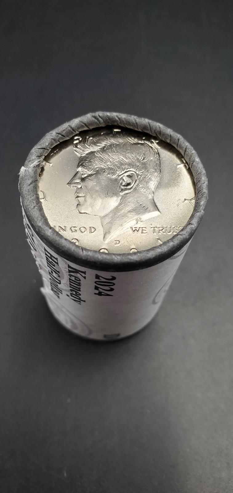 2024 D JFK 50c Kennedy Half Dollar US Mint OBW Roll US 20 Coins BU UNC