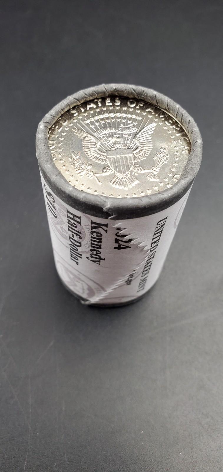 2024 P JFK 50c Kennedy Half Dollar US Mint OBW Roll US 20 Coins BU UNC