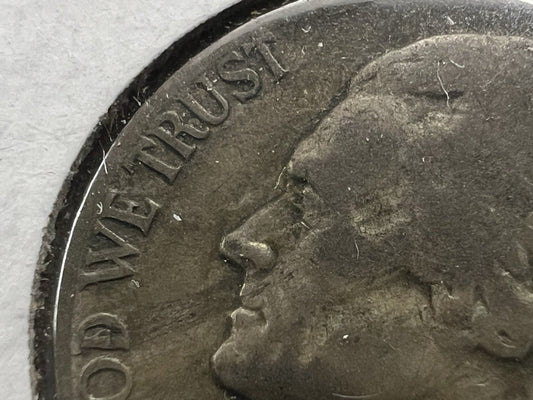 1943 P DDO FS-106 Double Die 5C Jefferson 35% Silver Nickel VG Circ