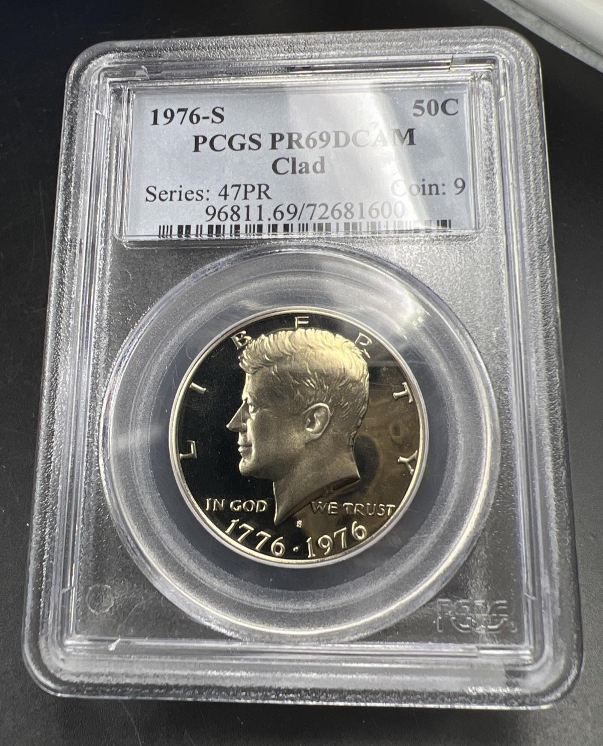 1976 50c Kennedy Proof 50c Clad Copper Nickel Half Dollar PCGS PR69DCAM #0 Nice