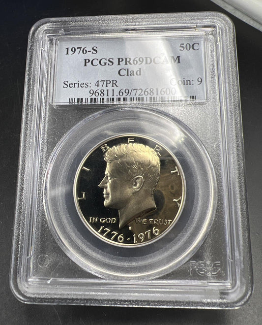 1976 50c Kennedy Proof 50c Clad Copper Nickel Half Dollar PCGS PR69DCAM #0 Nice