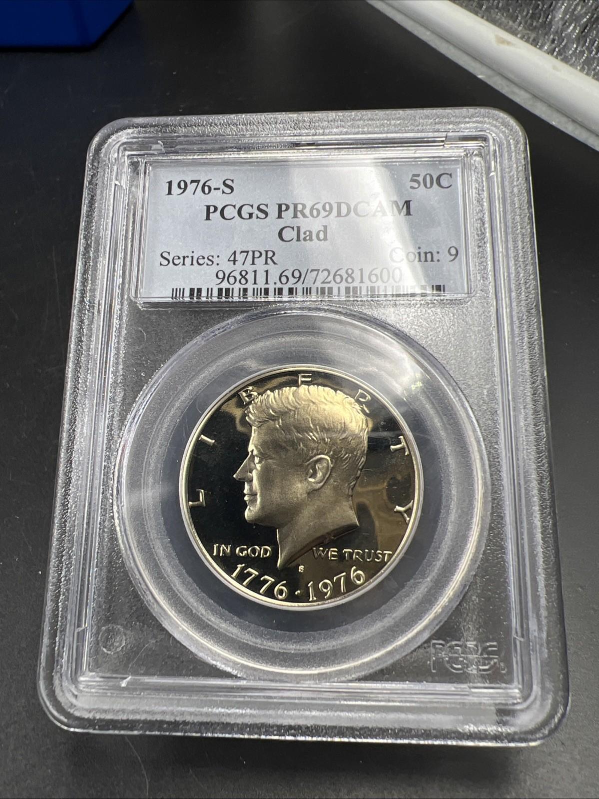 1976 50c Kennedy Proof 50c Clad Copper Nickel Half Dollar PCGS PR69DCAM #0 Nice