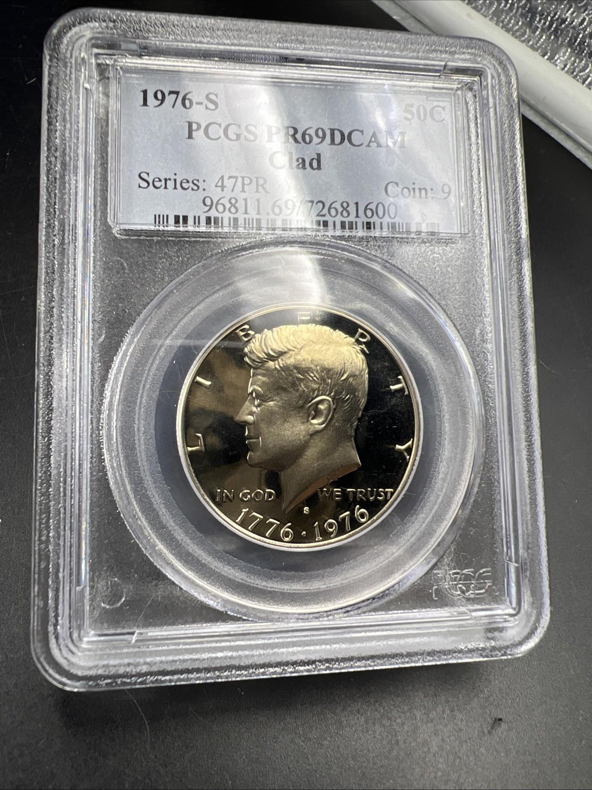 1976 50c Kennedy Proof 50c Clad Copper Nickel Half Dollar PCGS PR69DCAM #0 Nice