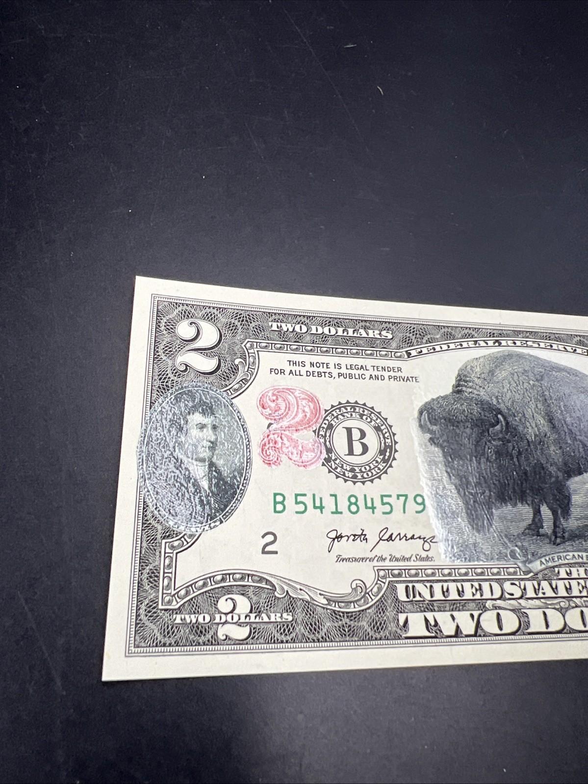 2017 $2 Bison Colorized FRN Federal Reserve Note 1901 USN Tribute UNC #579