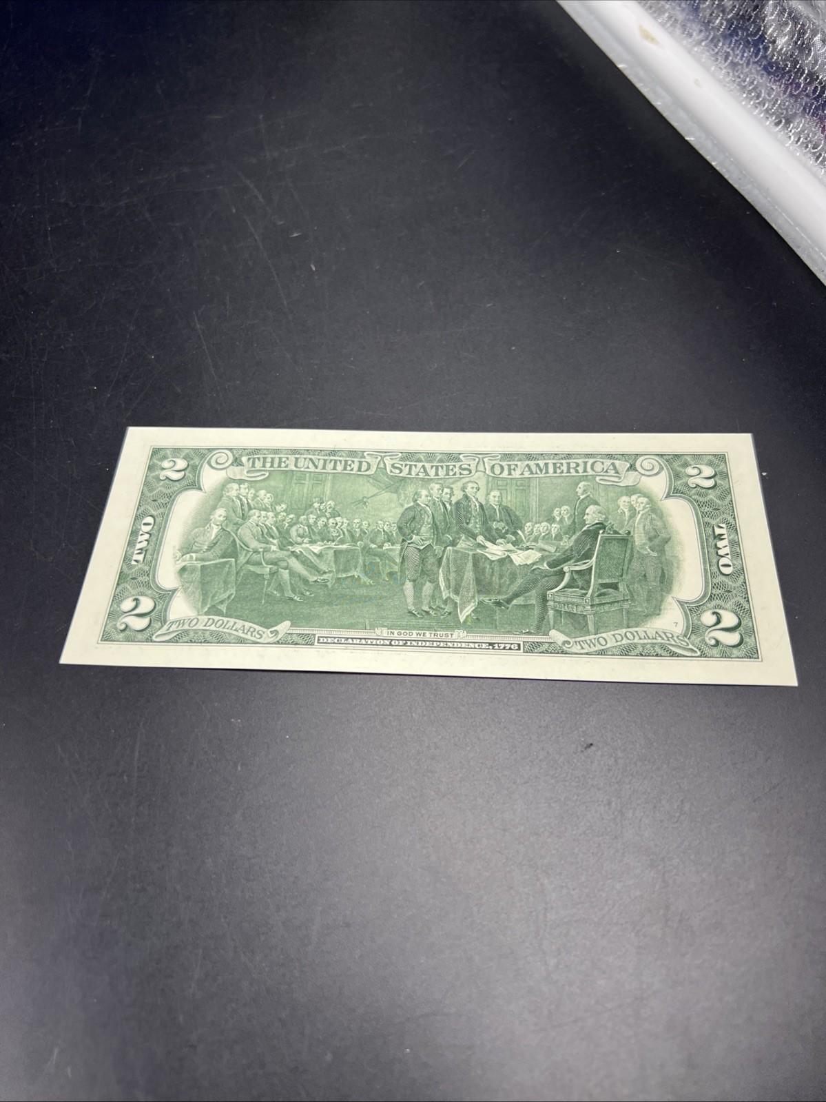 2017 $2 Bison Colorized FRN Federal Reserve Note 1901 USN Tribute UNC #579