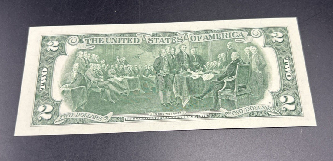 2017 $2 Bison Colorized FRN Federal Reserve Note 1901 USN Tribute UNC #580