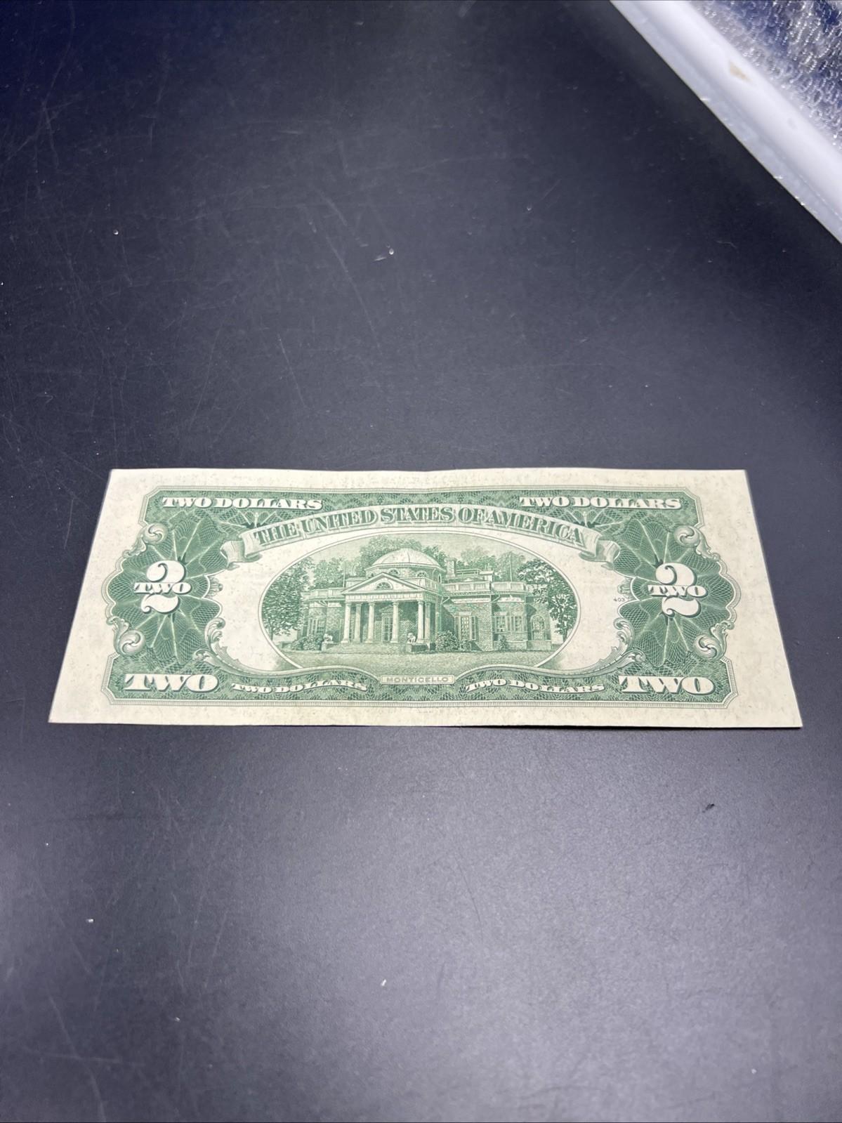 1953 B $2 Two Dollar USN Red Seal Legal Tender Note Choice VF Very Fine #410