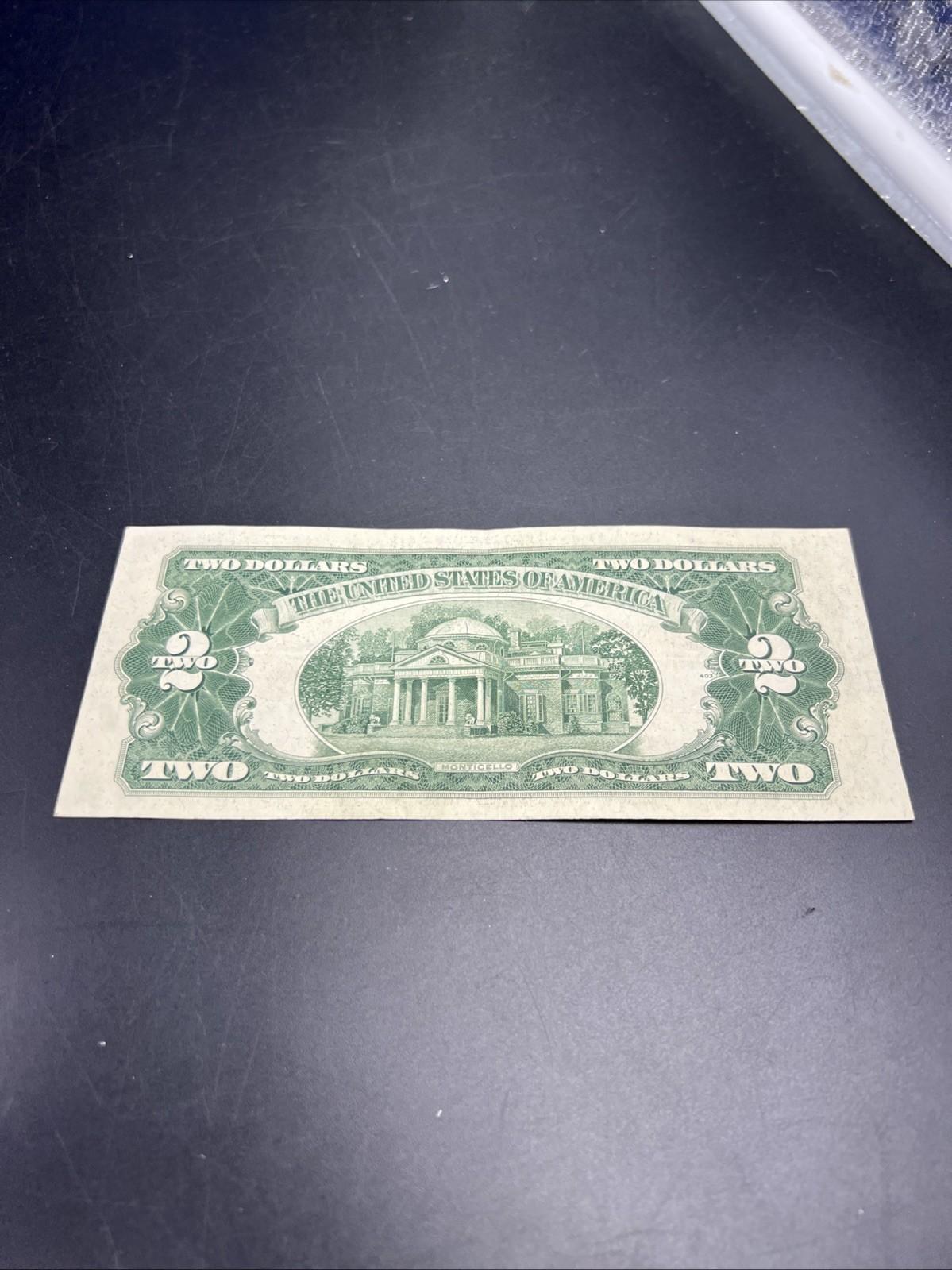 1953 B $2 Two Dollar USN Red Seal Legal Tender Note Choice VF Very Fine #410