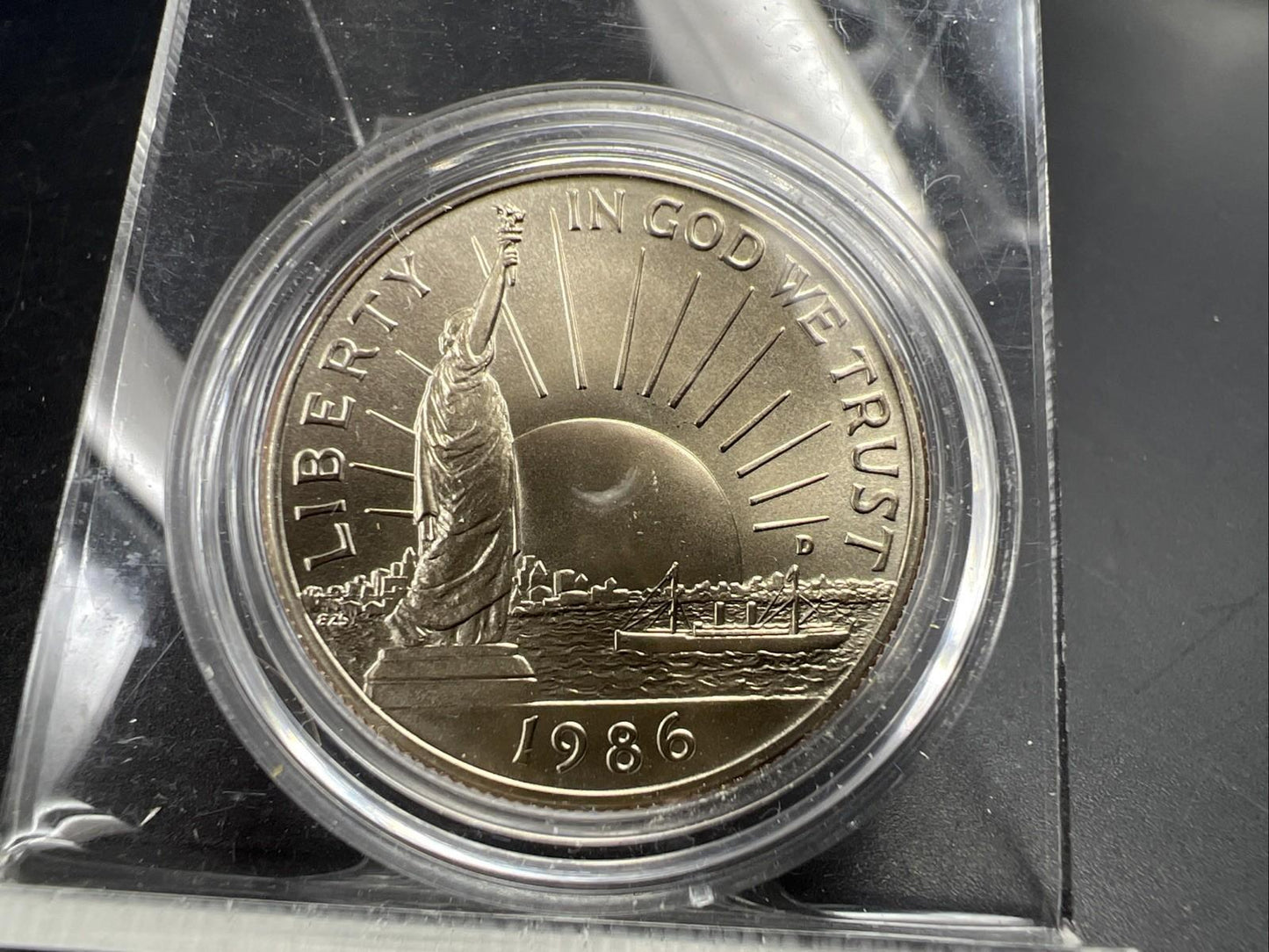 1986 D Statue of Liberty 50c Business Copper Nickel Clad Gem BU Half Dollar SK#A