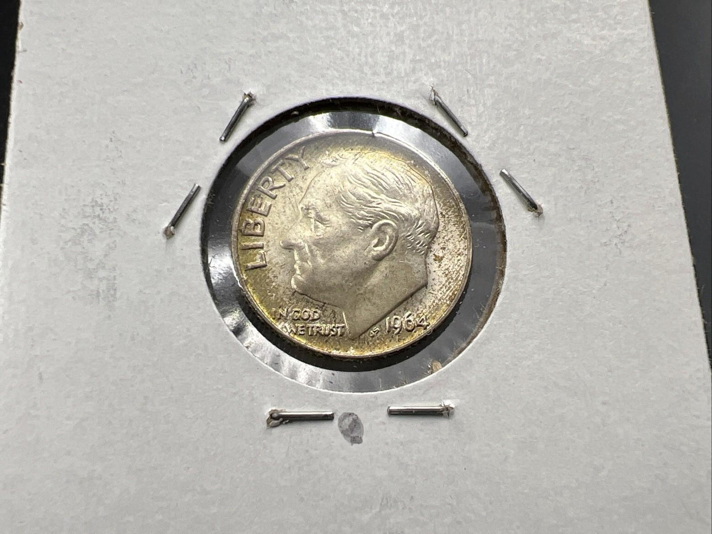 1964 10c Roosevelt Silver Dime Coin Neat Toning Reverse SK#A1a