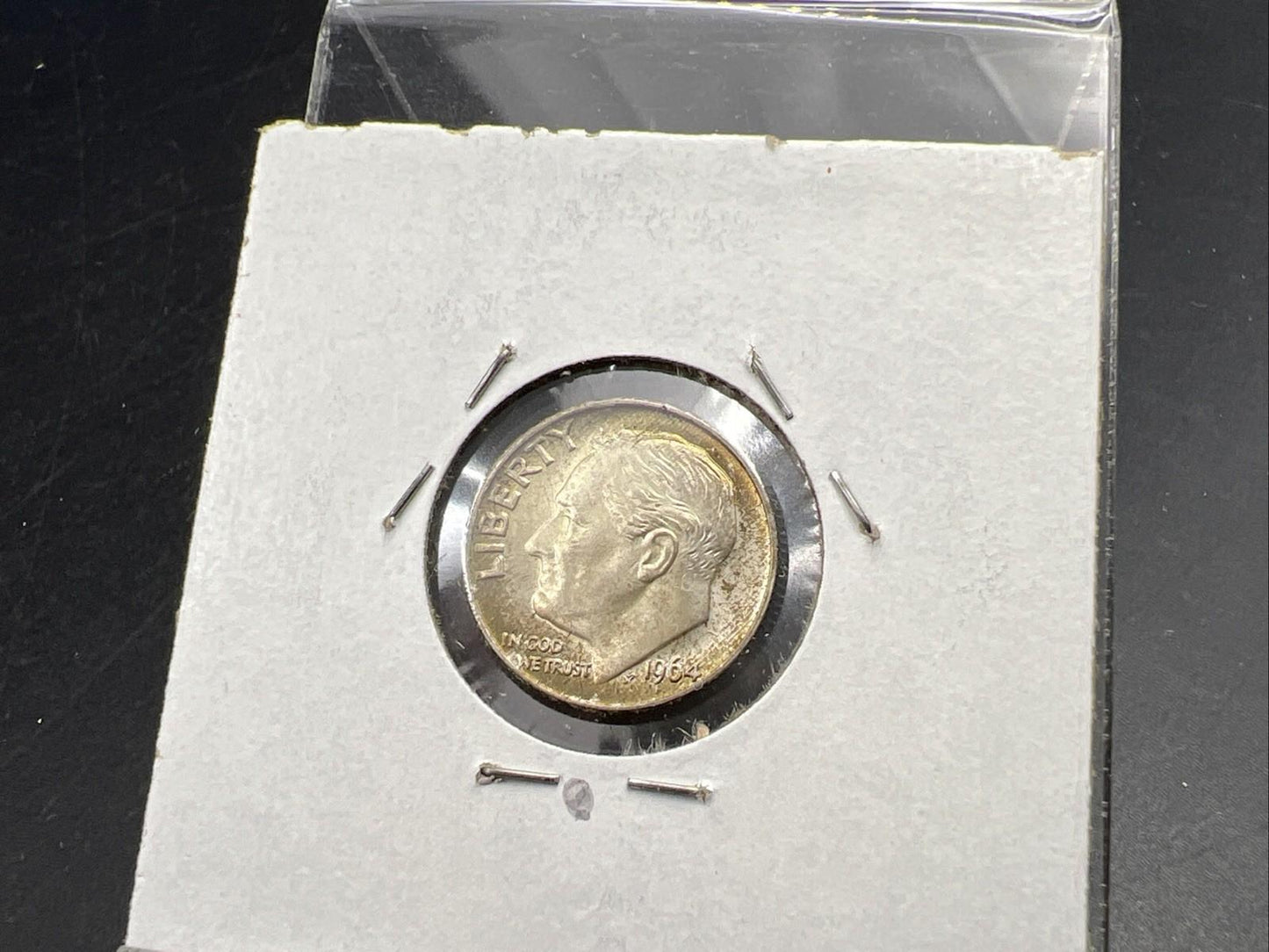 1964 10c Roosevelt Silver Dime Coin Neat Toning Reverse SK#A1a